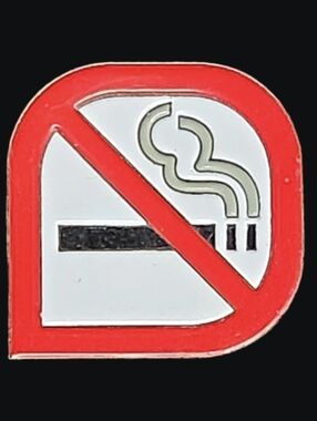 "No Smoking" Symbol Enamel Lapel Pin